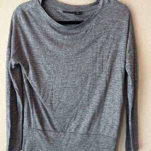 Tahari Heather Gray Long Sleeve Top